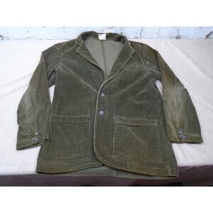 Vintage Deva Life Wear Handmade Boho Corduroy Jacket Green Size Small Womens